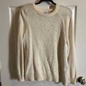 Off-White Old Navy bubble knit sweater. Large.